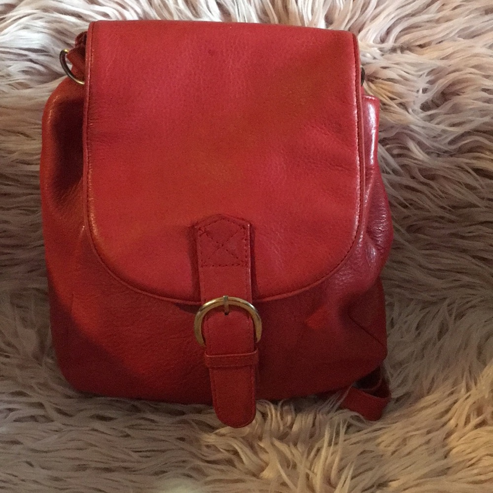 Leather backpack